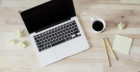 a laptop on a desk