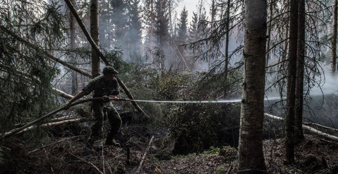 Skogsbrand i Kårböle.