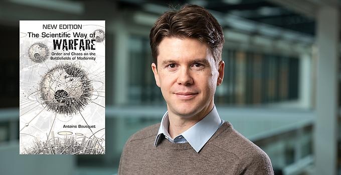 Portrait of Antoine Bousquet and the cover of the book.