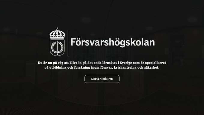 Starta digital rundvandring på Försvarshögskolan