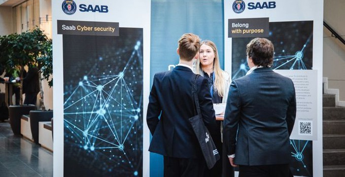 SAAB:s monter vid Cyber Challenge.